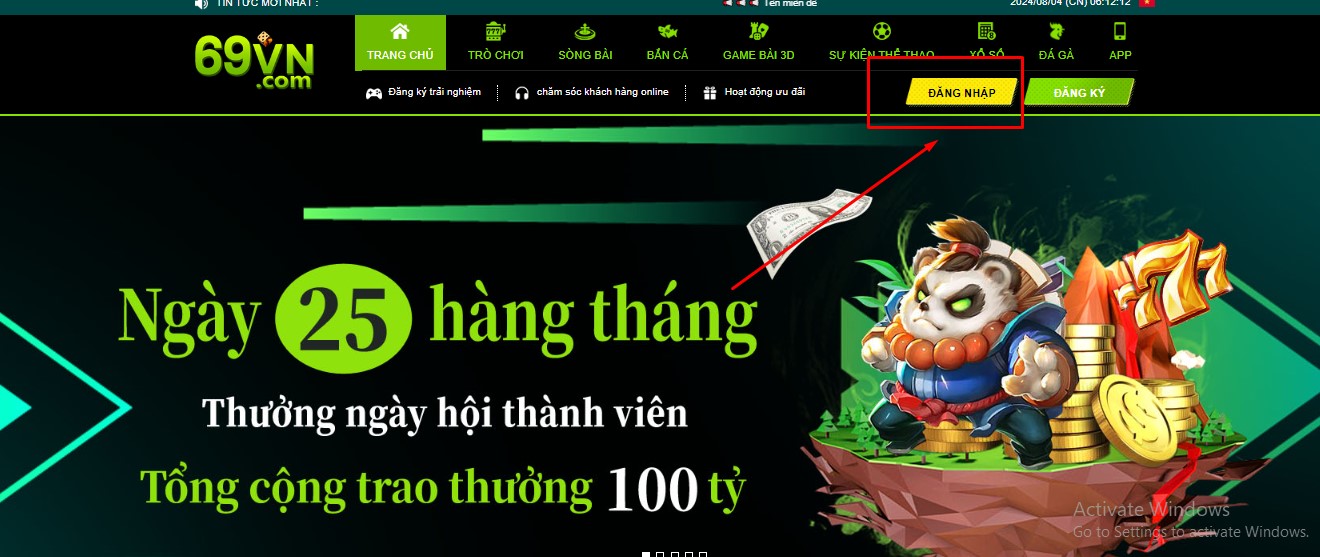 Hướng dẫn đăng nhập 69vn chi tiết từ A đến Z